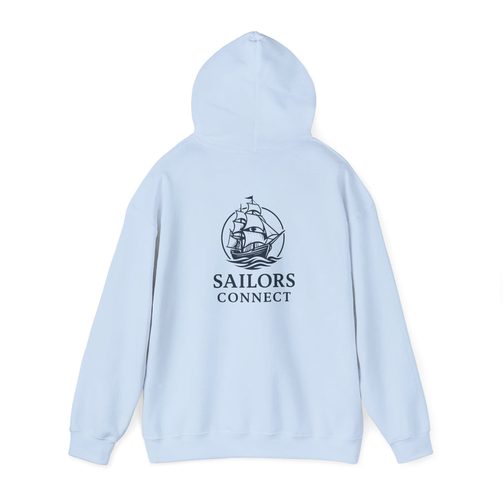 Sailors Connect Hoodie — Vintage Ship Graphic Nautical Sweatshirt