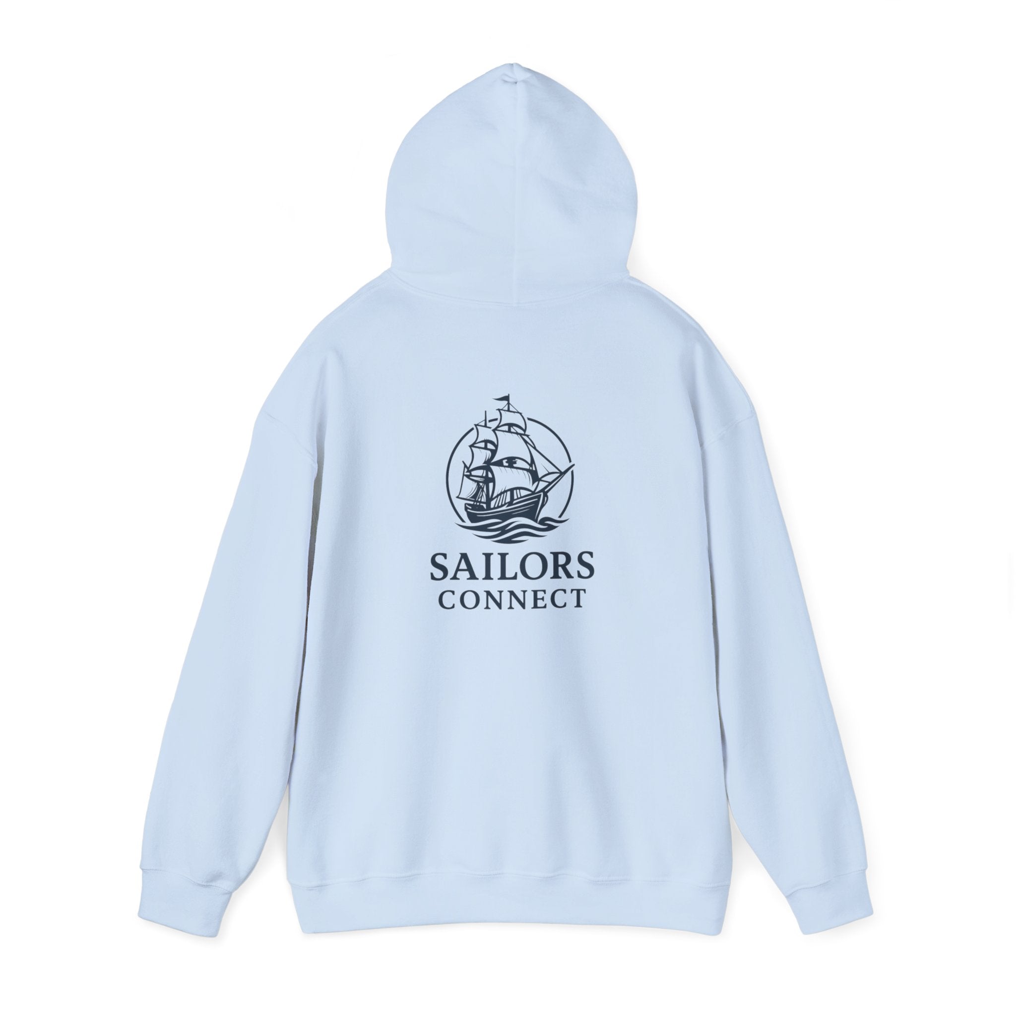 Sailors Connect Hoodie — Vintage Ship Graphic Nautical Sweatshirt