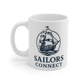 Sailors Connect 11oz Coffee Mug — Nautical Ship Ocean Crew Gift