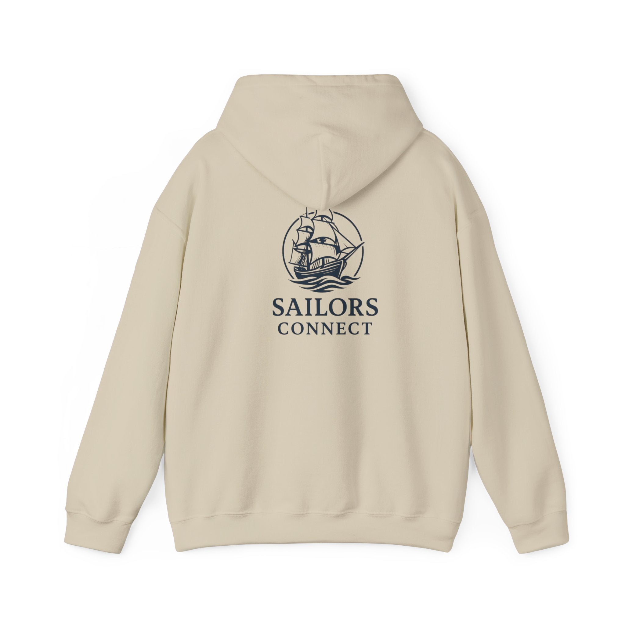 Sailors Connect Hoodie — Vintage Ship Graphic Nautical Sweatshirt