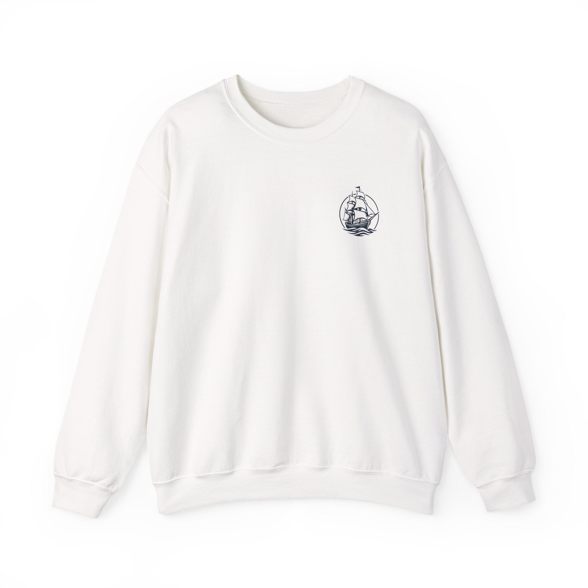 Sailors Connect Crewneck Sweatshirt — Vintage Sailing Ship Logo Pullover