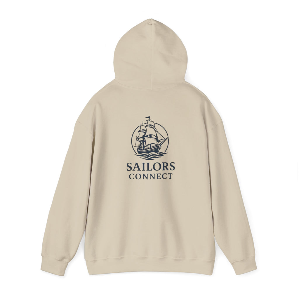 Sailors Connect Hoodie — Vintage Ship Graphic Nautical Sweatshirt