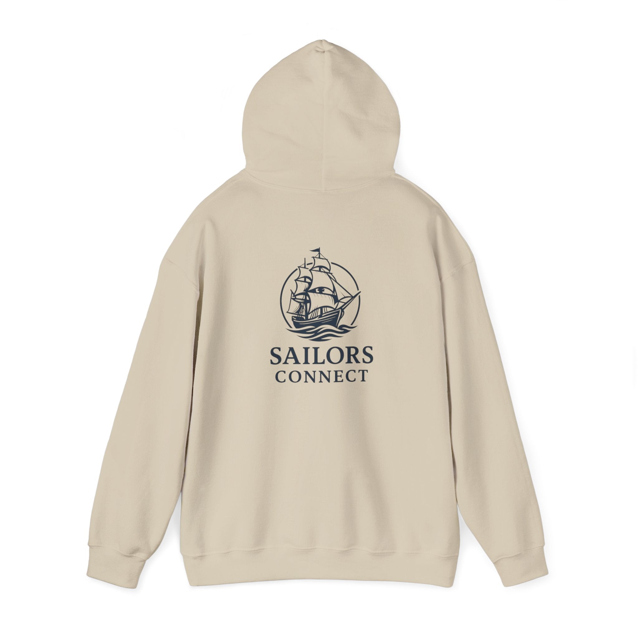 Sailors Connect Hoodie — Vintage Ship Graphic Nautical Sweatshirt